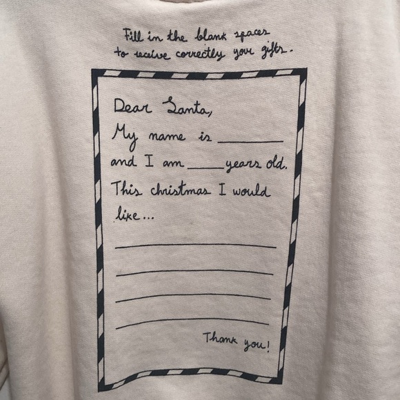 Zara 4-5yrs sweatshirt with Santa design and list on back. Perfect at Christmas - Picture 5 of 6